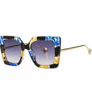 Floral Cat Eye Shades with Pearl Design